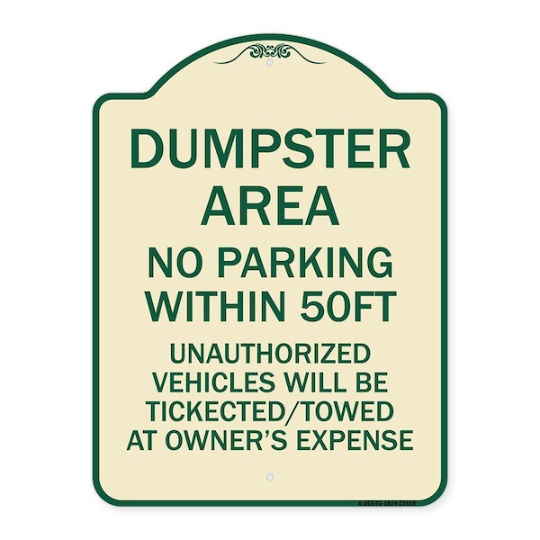 No Parking Within 50 Ft Unauthorized Vehicles Ticketed Towed at Owners Expense, TG-1824-23638